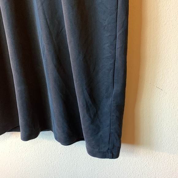 Sigrid Olsen Black Sleeveless Swing Dress Modal A-Line Pullover Back Bow Small - Picture 9 of 13